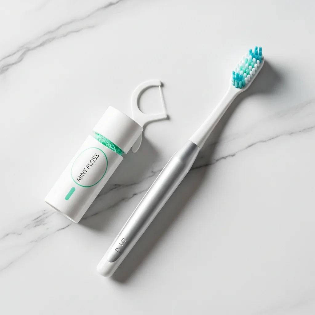 Zahnb&uuml;rste und Zahnseide f&uuml;r die t&auml;gliche Mundhygiene